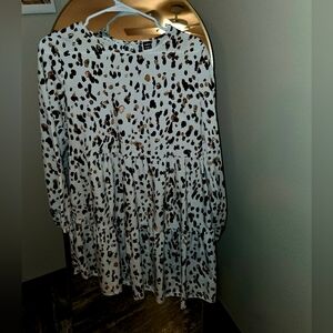 SHEIN Black and Brown Leopard Print Blouse